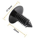 MANSHU 200 Pcs Car Plastic Trim Boot Rivets Push Clip Fastener, 6.4mm Hole Push Retainer Bumper Fender Shield Clips, Automotive Plastic Push Pins Bumper Clips, Car Plastic Rivets Retainers Screw. - Image 4